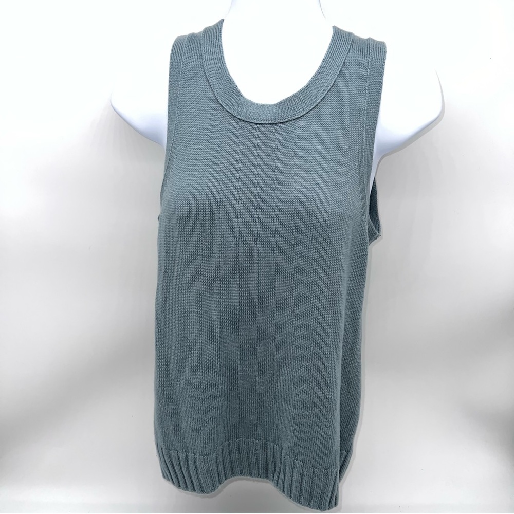 Splendid Teal Sleeveless Knit Crew Neck Tank Top-Size XS